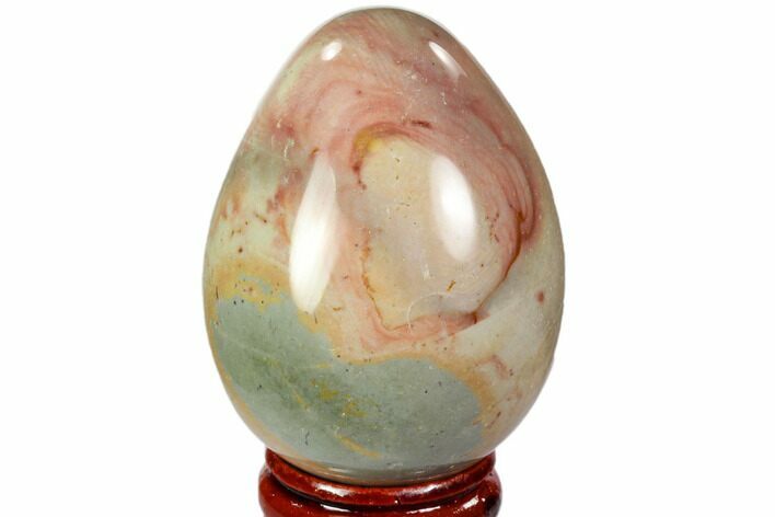 Polished Polychrome Jasper Egg - Madagascar #104659